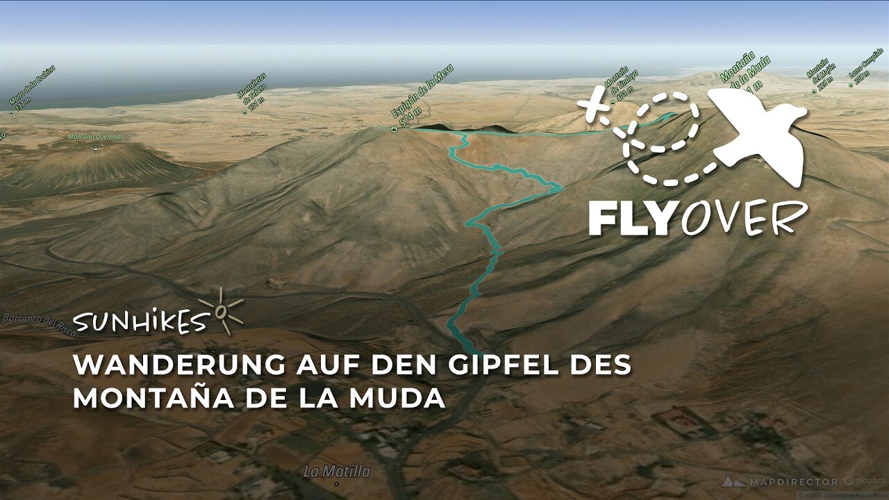 Montaña de la Muda – Gipfelwanderung im Parque Natural de Corralejo auf Fuerteventura – Flyover