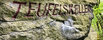 Schriftzug Teufelskeller