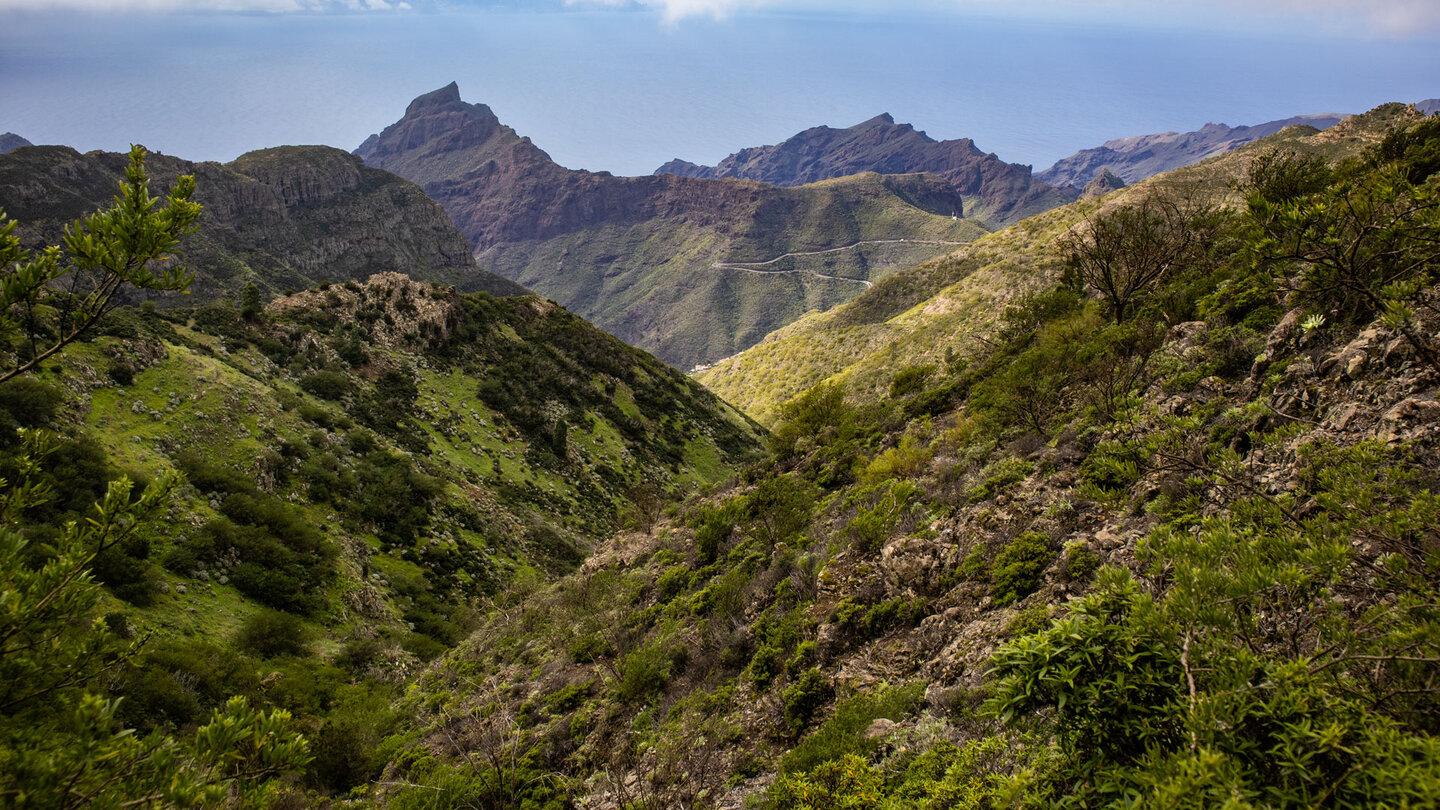 Blick vom Wanderweg unterhalb des Cruz de Gala