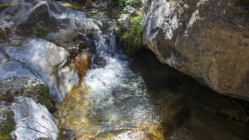 Wandern von Fabrica de Luz am Bachlauf Arroyo de la Cueva del Melero