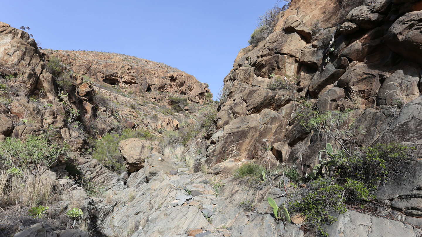 der Wanderweg im Barranco de Tamadya