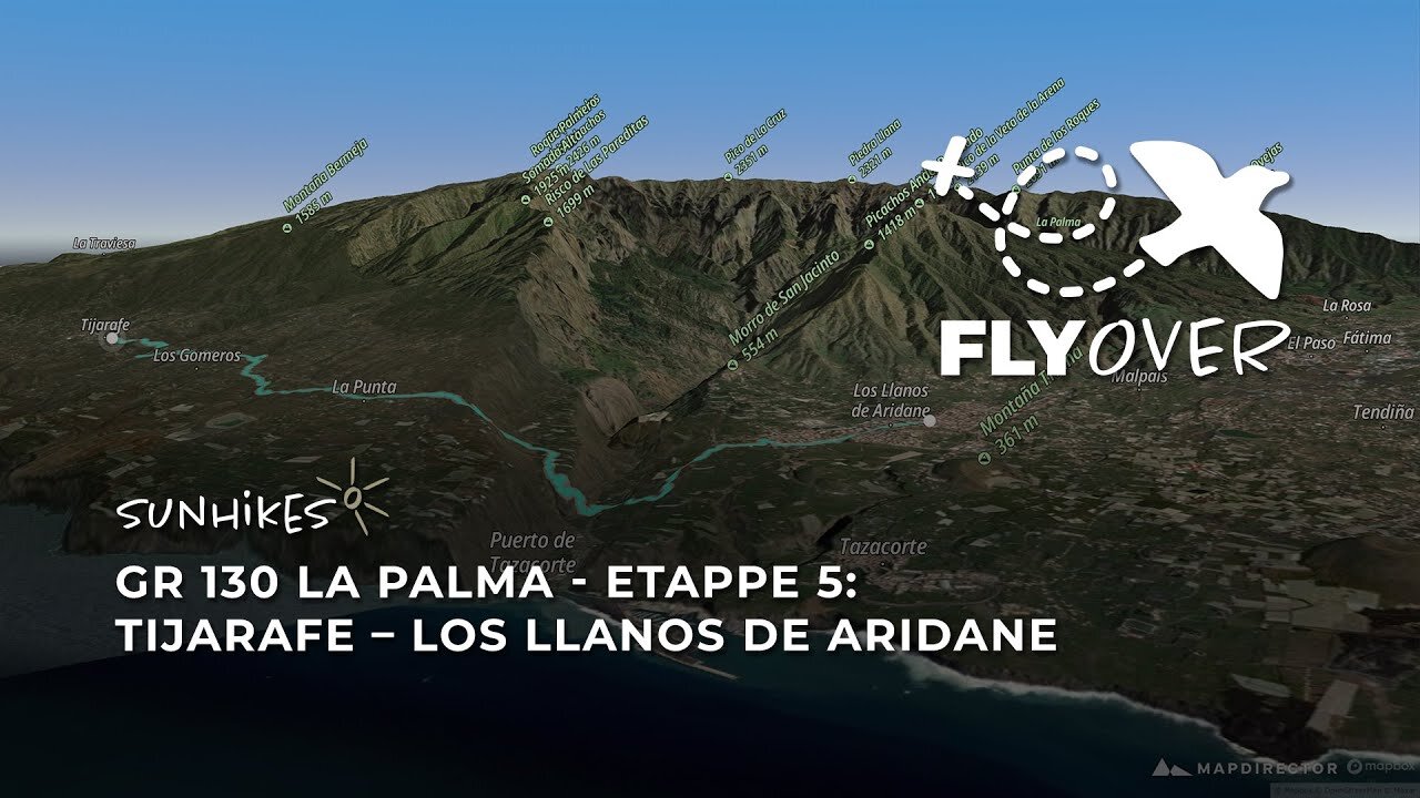 GR 130 auf La Palma – Etappe 5: Tijarafe – Los Llanos de Aridane – Flyover
