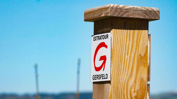 die Wegmarkierung der Extratour Gersfeld