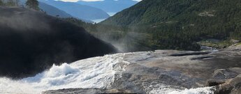 Nykkjesøyfossen mit Utnefjord, Sørfjord und Hardangerfjord