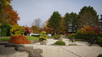 Karesansui-Trockengarten im Japanischen Garten Bad Langensalza
