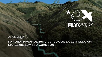 Legendäre Traumtour in Andalusien: Vereda de la Estrella am Río Genil im 3D-Flyover