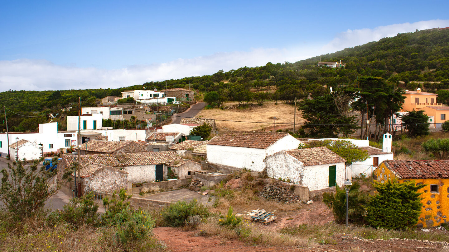 Blick auf das Örtchen Los Bailaderos auf dem Hochplateau Teno Alto