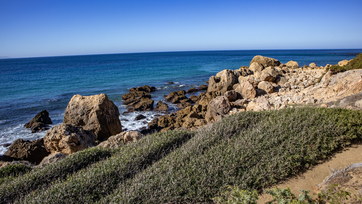 Wanderroute verläuft etwas vom Meer entfernt