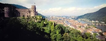 Scheffelterrasse: Ausblick auf das Heidelberger Schloss