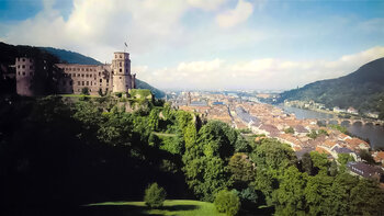 Scheffelterrasse: Ausblick auf das Heidelberger Schloss