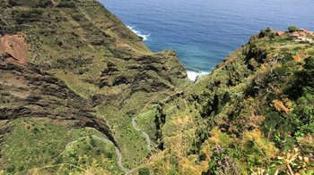 Blick von El Tablado in die Schlucht Barranco Fagundo