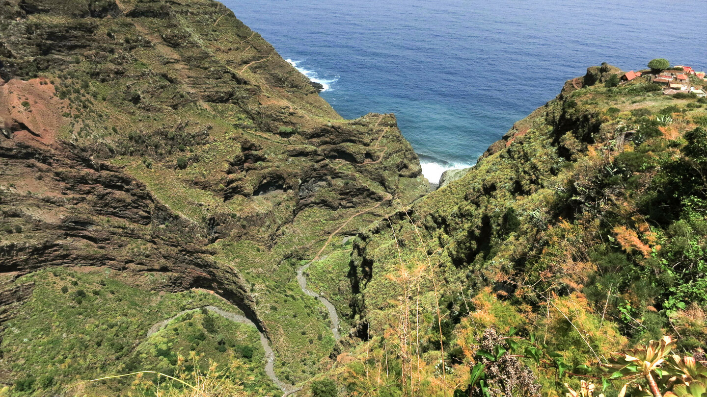 Blick von El Tablado in die Schlucht Barranco Fagundo