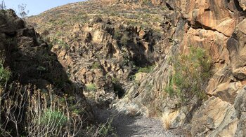 Wanderweg in der Schlucht Barranco de Tamadaya