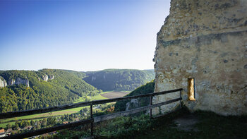 das Donautal von der Burgruine Hausen