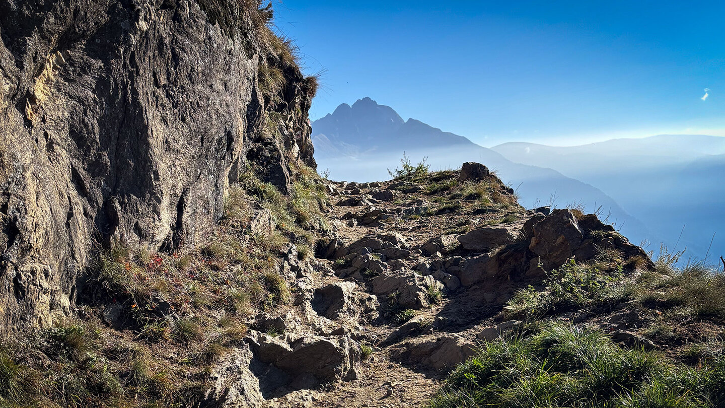 Felsenpfad des Meraner Höhenwegs