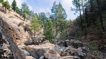 Durchquerung des Barranco de Tágara de Guía