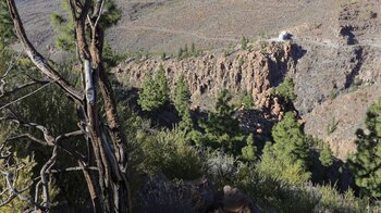 auf Steilklippen gelegene Galería oberhalb des Barranco