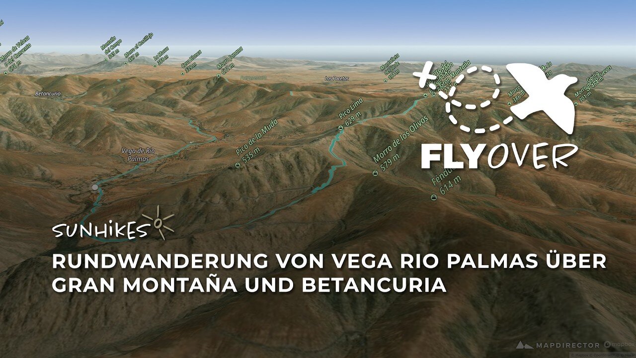 Fuerteventuras Bergwelt erleben: Die große Gipfelrunde nach Betancuria im 3D-Flyover