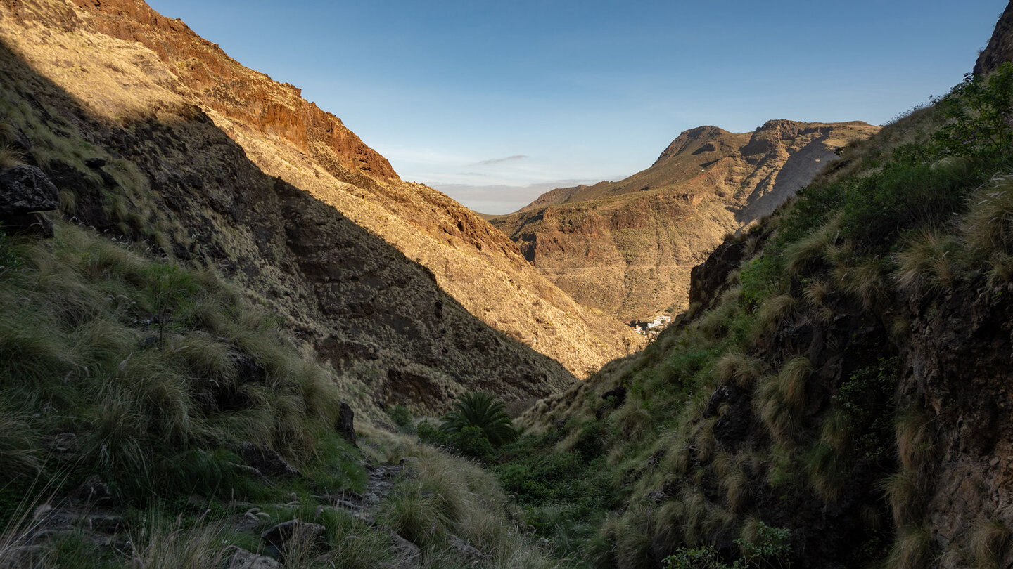 Blick vom Wanderpfad entlang des Barranco del Chorro del Ingenio - Gran Canaria