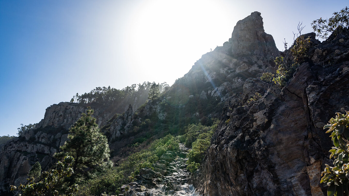 die Wanderung bietet Ausblicke auf die Felsklippen des Tamadaba - Gran Canaria