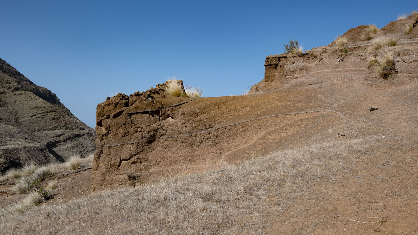 Tuffsteinformationen am Montaña Bibique