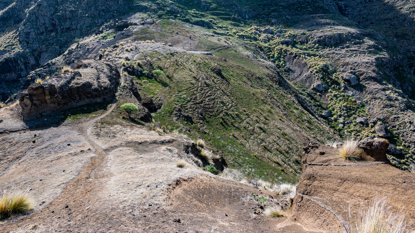 Blick vom Montaña Bibique auf die Berghänge des Tamadaba - Gran Canaria