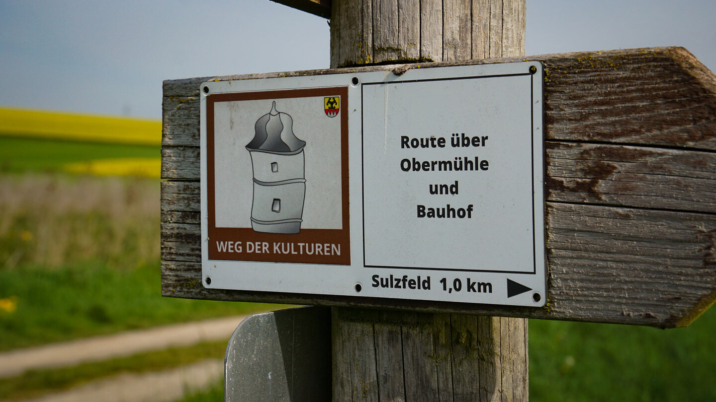 Wegweiser zur Linder-Mühle