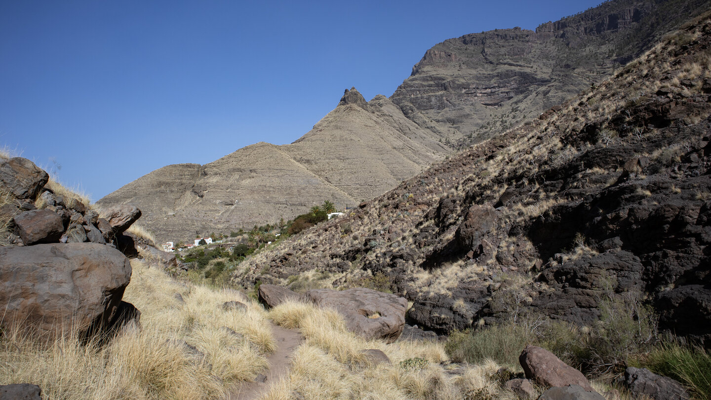 Blick vom Wanderweg zum Roque Fanéque