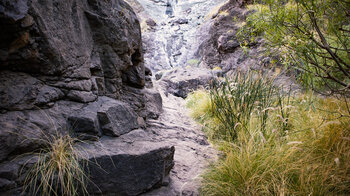 Wegabschnitt auf der Ruta del Charco Azul