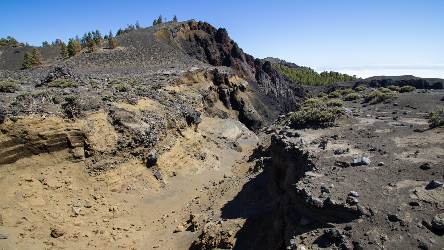 Erosionsschlucht am Krater Hoyo Negro Erosionsschlucht am Krater Hoyo Negro