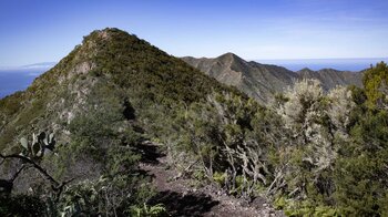 der Wanderpfad entlang des Berggrats bis zum Baracán