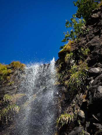 am Mare Aux Joncs Wasserfall