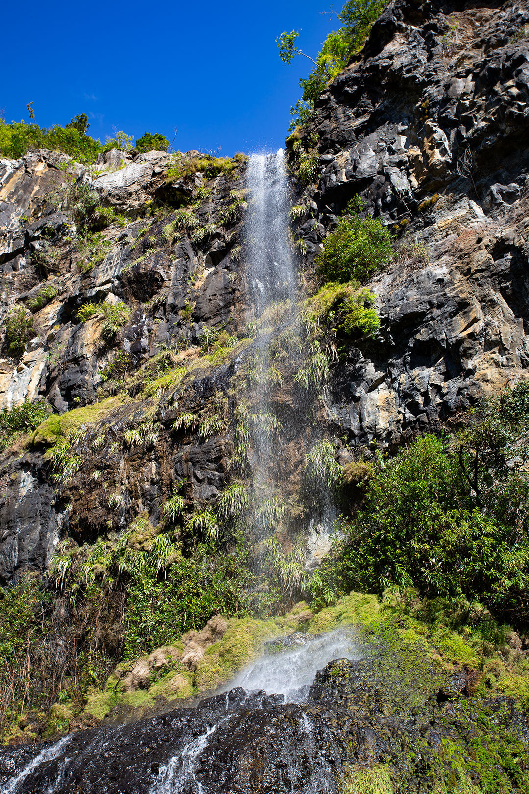 prächtiger Wasserfall Mare Aux Joncs prächtiger Wasserfall Mare Aux Joncs