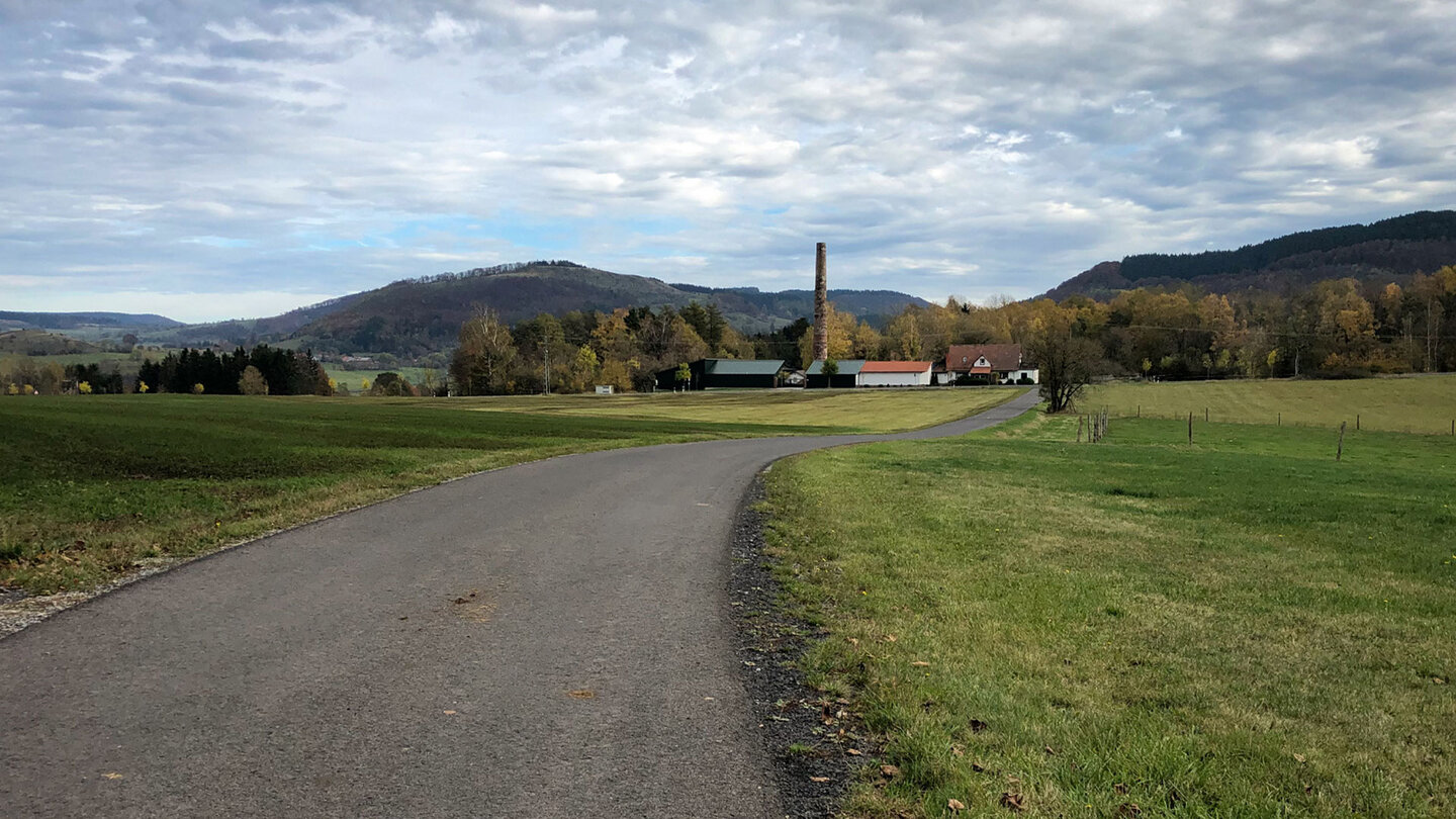 der Blick auf den Rommerser Ortsteil Ziegelhütte
