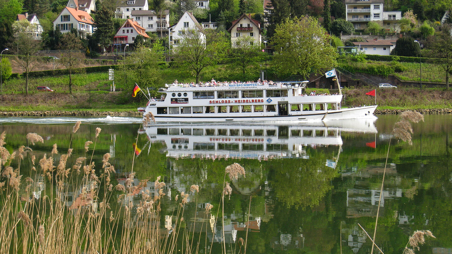 Neckarschifffahrt mit der Weißen Flotte bei Heidelberg Neckarschifffahrt mit der Weißen Flotte bei Heidelberg