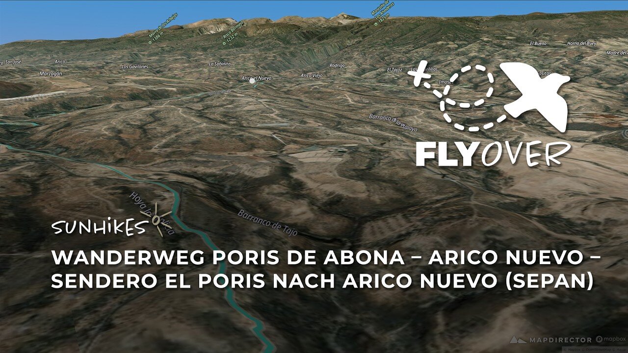 Wandern Teneriffa: Vom Atlantikstrand ins historische Steindorf (3D-Flyover Video)