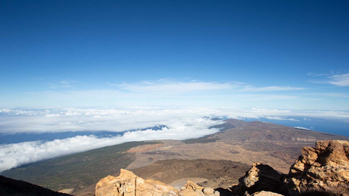 Aussicht vom Pico del Teide über den Norden Teneriffas