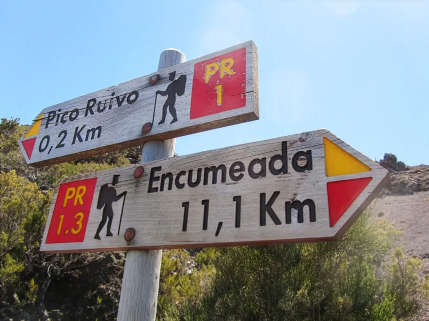 Wegweiser zum Pico Ruivo