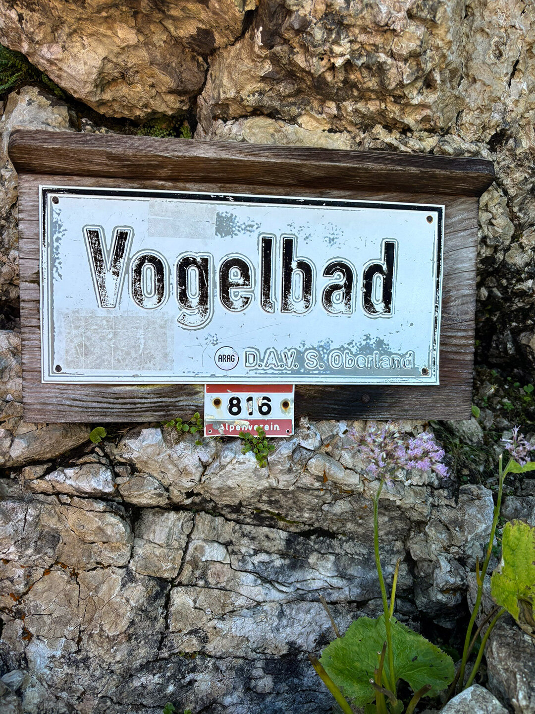 Hinweisschild Vogelbad