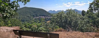 Blick auf Wernerberg und die Burg Trifels