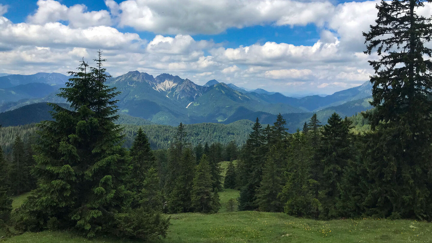 das in der Ferne liegende Rofangebirge