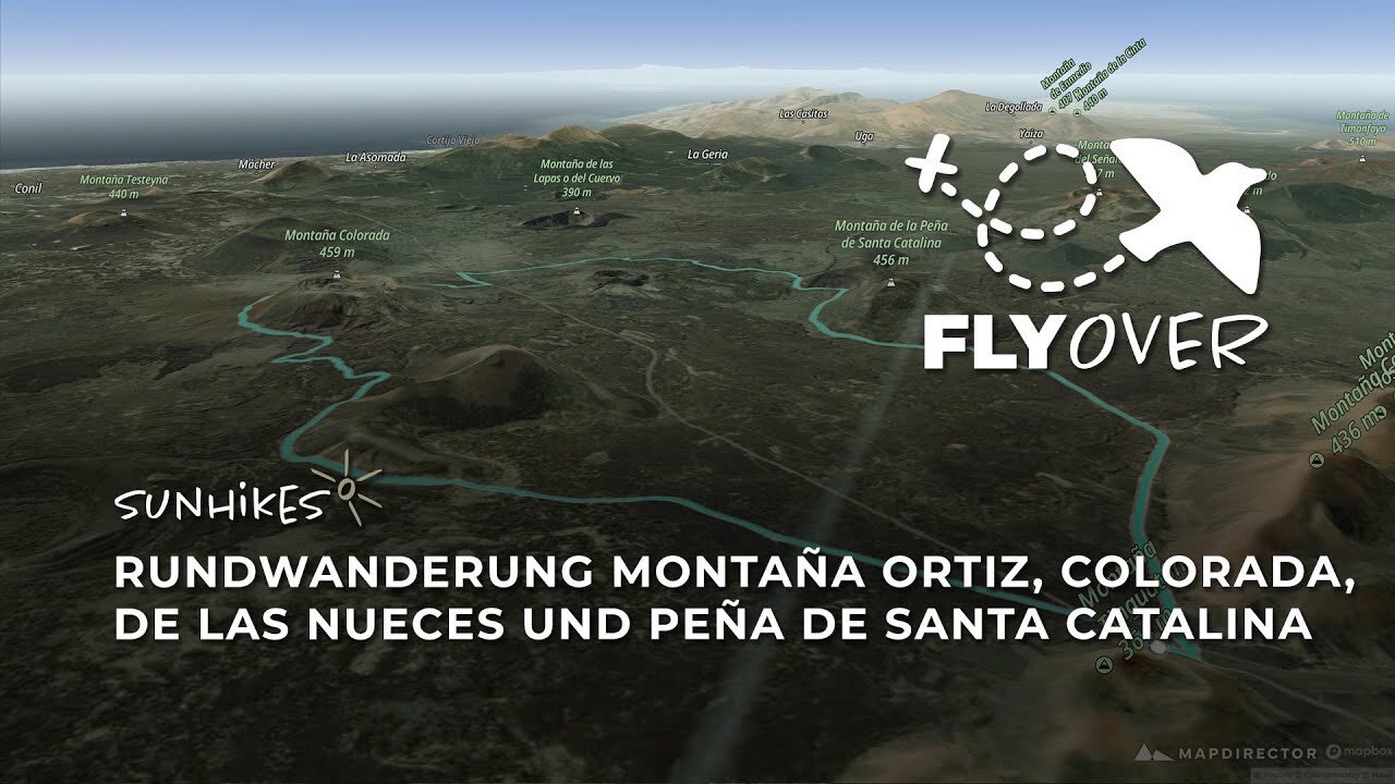 Vulkanrunde Montaña Colorada & Montaña Ortiz im Naturpark Los Volcanes Lanzarote – Flyover