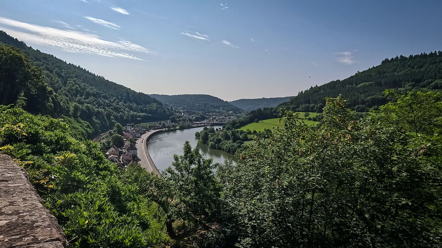 Aussicht auf dem Wanderweg Rechter Neckarrandweg