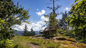 Aussichtsbank auf dem Sesselfelsen