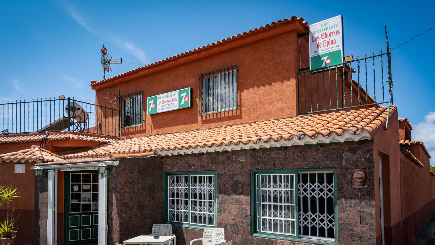 Das Restaurante Los Chorros de Epina, Einkehr am Ende der Wanderung