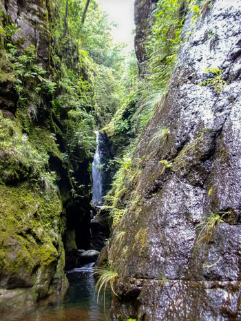 Wasserfall in der Schlucht Ribeira Seca