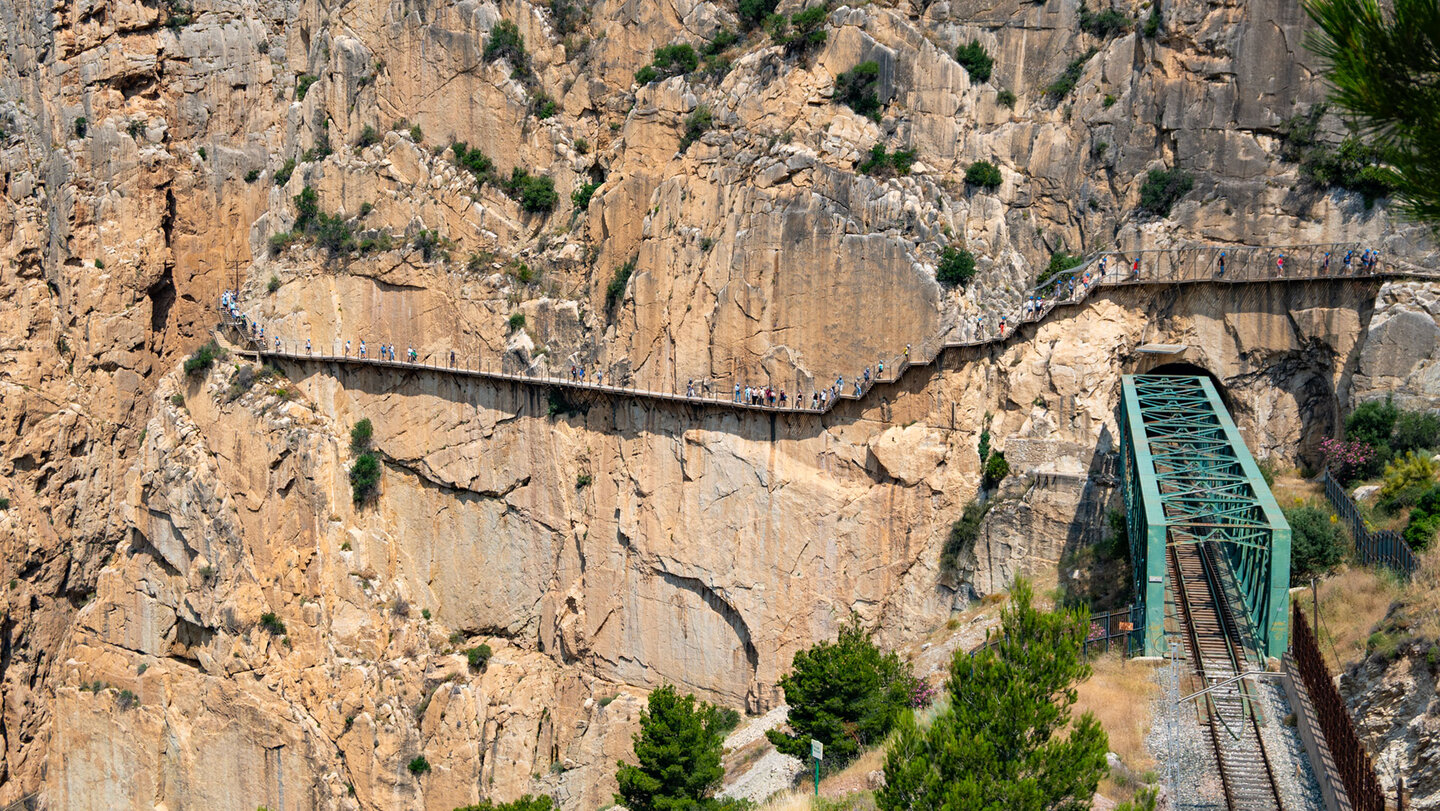 Bahngleise am Caminito del Rey