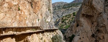 Caminito del Rey in der Schlucht Desfiladero de los Gaitanes