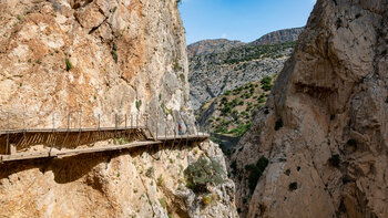 Caminito del Rey in der Schlucht Desfiladero de los Gaitanes