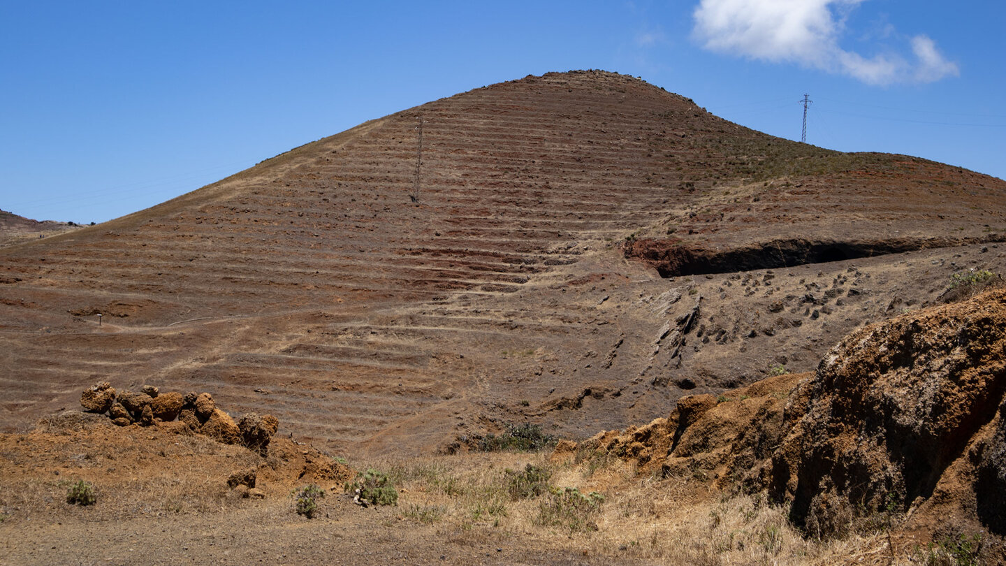 der terrassierte Berg Montaña del Vallado